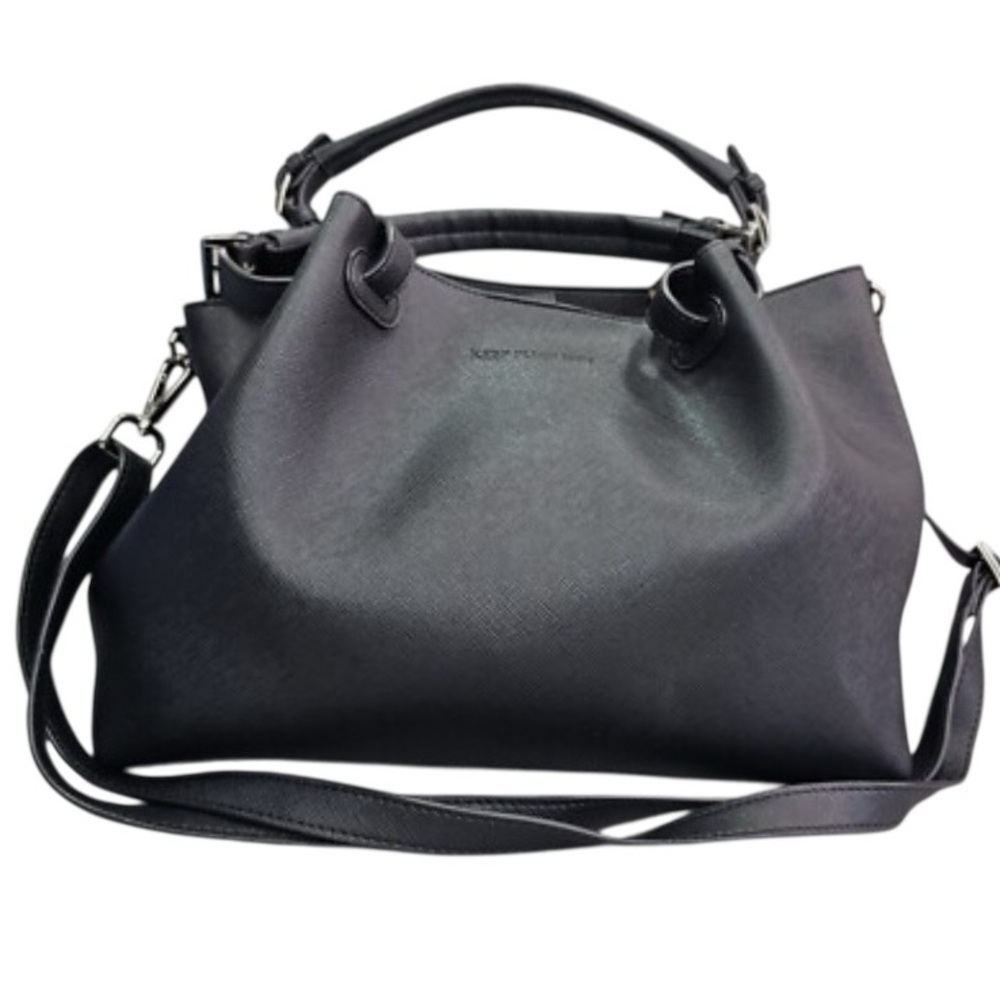 Keep Pursuing Elle Women's Handbag Black Twin Handle Shoulder Crossbody Bag NWT - Picture 1 of 6